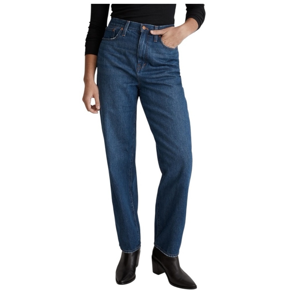 Madewell Baggy Straight Jeans Dark‎ Worn Indigo Wash Size 30 Denim Casual